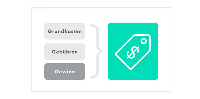 Schritt 3: Legen Sie den Preis fest