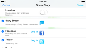 Share stories on Facebook, Twitter, and more Share stories on Facebook, Twitter, and more